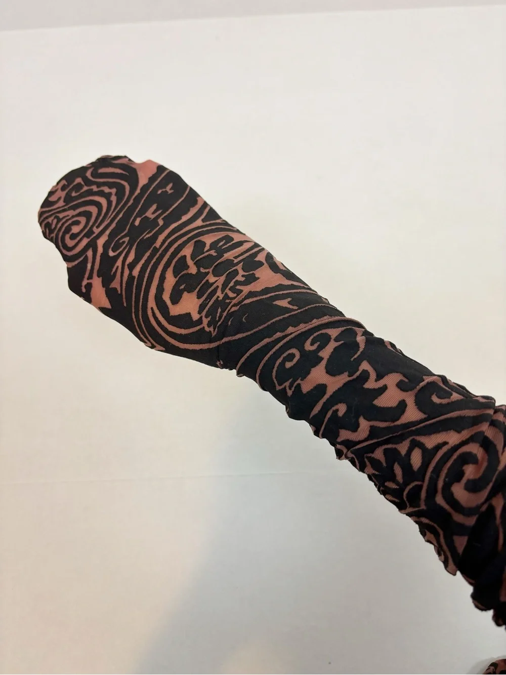Wolford X Etro Body Tattoo Tights in Chocolate & Black Size S
